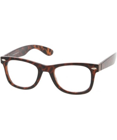 Classic Thick Square Clear Lens Horn Rimmed Eyeglasses 50mm - Tortoise / Clear - CD12MA41AK7 $8.86 Square