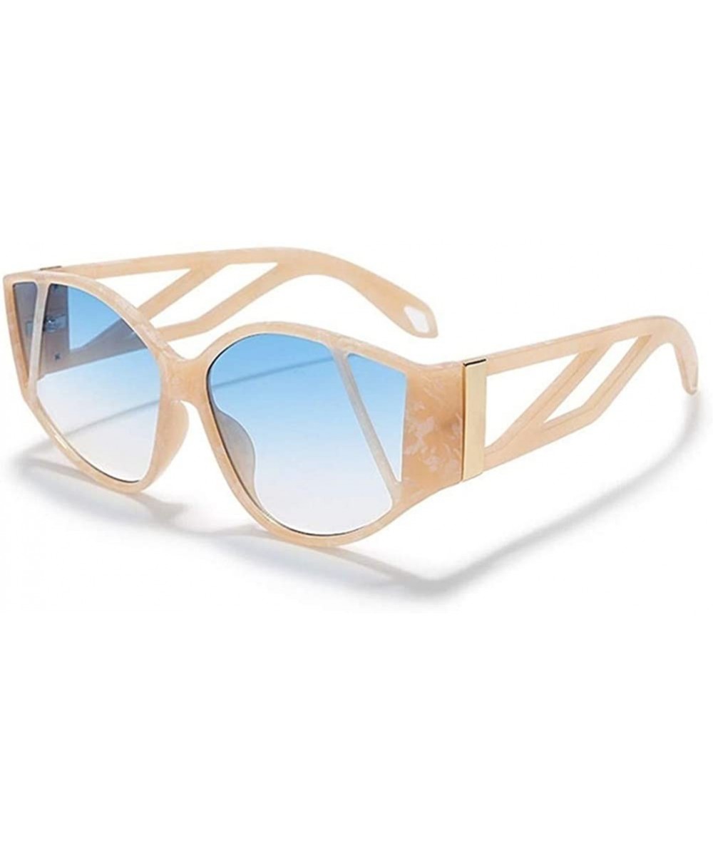 Marbling Oversized Frame Sunglasses for Women Unique Eyewear UV400 - C2 - CZ190HDM9X2 $8.06 Oversized