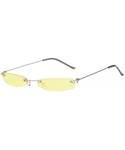 Lady Vintage Oval Sunglasses Small Metal Frames Designer Gothic Glasses - D - CZ18Q2OWOEI $8.57 Oval
