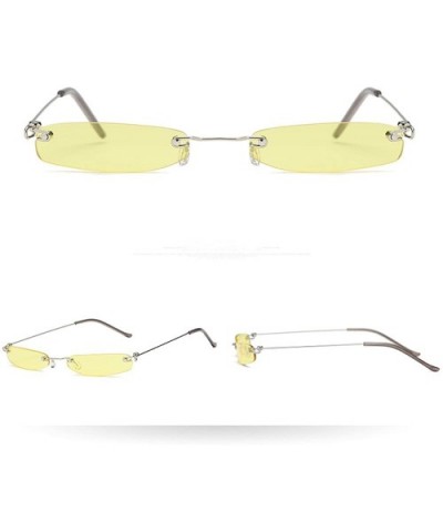 Lady Vintage Oval Sunglasses Small Metal Frames Designer Gothic Glasses - D - CZ18Q2OWOEI $8.57 Oval