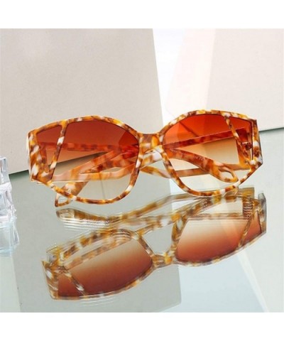 Marbling Oversized Frame Sunglasses for Women Unique Eyewear UV400 - C2 - CZ190HDM9X2 $8.06 Oversized