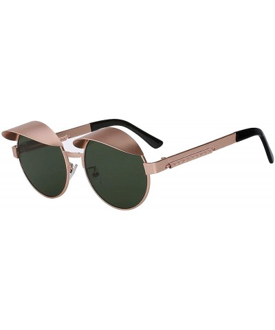 Sunglasses Men Women Brand Designer Vintage Sunglass - Gold W G15 Green - CH18S9D59EX $11.48 Sport