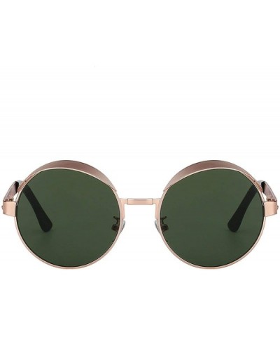 Sunglasses Men Women Brand Designer Vintage Sunglass - Gold W G15 Green - CH18S9D59EX $11.48 Sport