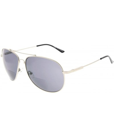 Large Bifocal Sunglasses Polit Style Sunshine Readers with Bendable Memory Bridge and Arm - C3180345N4Y $22.84 Rectangular