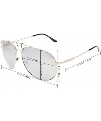 Large Bifocal Sunglasses Polit Style Sunshine Readers with Bendable Memory Bridge and Arm - C3180345N4Y $22.84 Rectangular