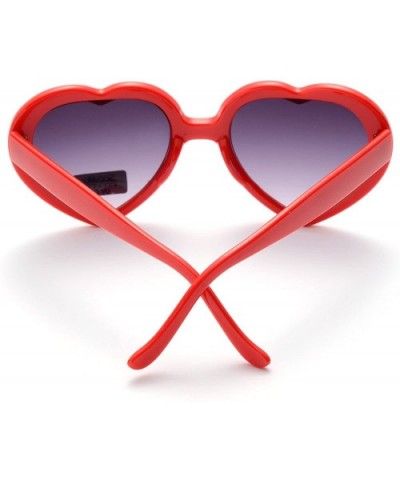 6 Pack Neon Colors Heart Shape Sunglasses Party Favor Supplies - Red - CH18CGOWXTC $7.61 Round