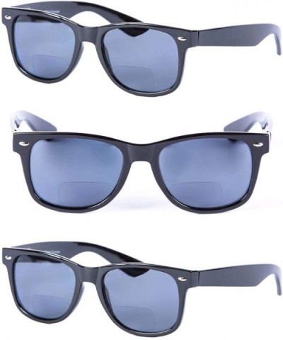 3 Pair of Bifocal Reading Sunglasses for Men and Women - Outdoor Sun Reading Glasses - Black - C417YY7Q37Q $14.34 Sport