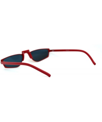 Retro Vintage Style Rectangular Dad Shade Sunglasses - Red Red Mirror - CQ1959INA0W $9.33 Rectangular