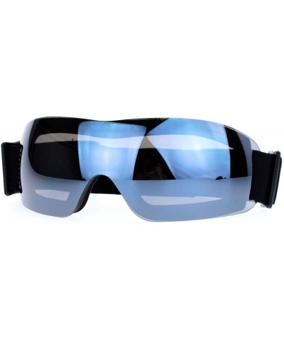 Ski Snowboard Sports Goggles Foam Padding Rimless Small Mirror Lens - Black - C9188UKXKCQ $18.02 Goggle