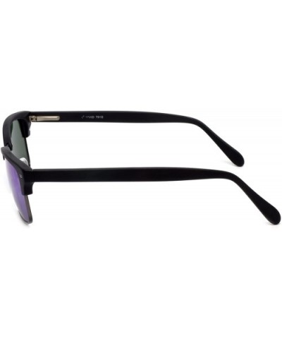 Viv Sunglass Collection 791S in Matte-Black & Polarized Green Mirror - CE12LH7S2XD $39.91 Oval