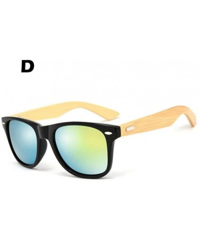 2018 Bamboo Sunglasses Wooden Wood Retro Vintage Summer Glasses for Men Women - D - CH18EM5O20S $4.60 Goggle