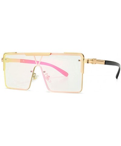 Unisex Oversized Square Sunglasses for Women/Men Alloy Frame Glasses UV400 - C3 - C7190808IYN $6.48 Oversized