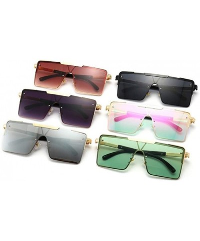 Unisex Oversized Square Sunglasses for Women/Men Alloy Frame Glasses UV400 - C3 - C7190808IYN $6.48 Oversized