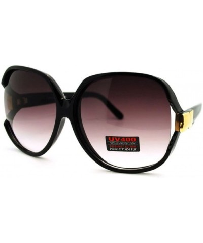 Super Oversized Large Huge Round Square Butterfly Designer Women Sunglasses - Black - CU12CH0U9JJ $7.65 Butterfly