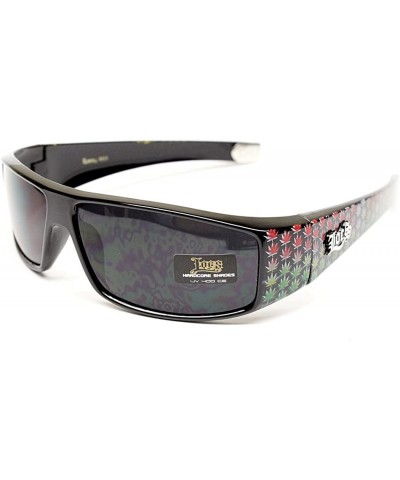 Rasta Gangster Thug Biker Vintage Retro Sunglasses Lc50 (black- uv400) - C41195XYDJT $6.73 Sport