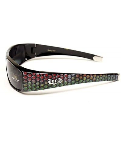 Rasta Gangster Thug Biker Vintage Retro Sunglasses Lc50 (black- uv400) - C41195XYDJT $6.73 Sport