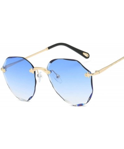 2019 Sunglasses For Women Rimless Cutting Ocean Lens Brand Designer Shades Sun Glasses Men - 3 - CT18W80SWSX $7.76 Sport