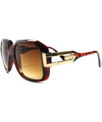 Classic Retro Oversized DJ Hip Hop Urban Fashion Crystal Square Sunglasses - Tortoise - CC1892ZLSLH $11.02 Oversized