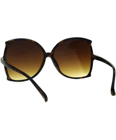 Womens Flat Lens Bat Shape Butterfly Plastic Oversize Fashion Sunglasses - Tortoise Brown - C417XHWK8XL $7.60 Butterfly