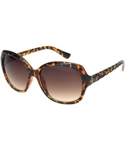 Womens Classic 90s Designer Fashion Plastic Butterfly Chic Sunglasses - Tortoise Brown - CX18OGG75UC $5.54 Butterfly