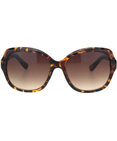 Womens Classic 90s Designer Fashion Plastic Butterfly Chic Sunglasses - Tortoise Brown - CX18OGG75UC $5.54 Butterfly