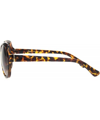 Womens Classic 90s Designer Fashion Plastic Butterfly Chic Sunglasses - Tortoise Brown - CX18OGG75UC $5.54 Butterfly