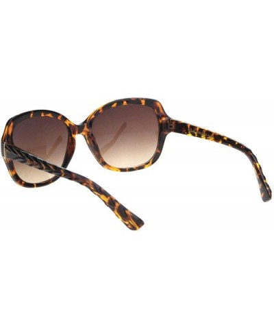 Womens Classic 90s Designer Fashion Plastic Butterfly Chic Sunglasses - Tortoise Brown - CX18OGG75UC $5.54 Butterfly