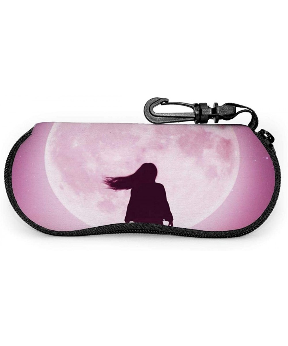 Sunglasses Case Cute Funny Girl With Cat Light Neoprene Zipper Eyeglass Case for Women Men Travel - 3d Pattern 1 - CM199AOKC7...