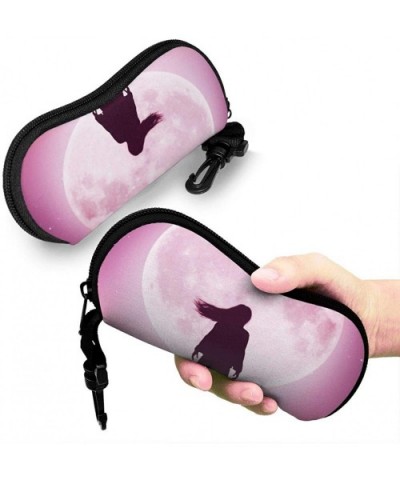 Sunglasses Case Cute Funny Girl With Cat Light Neoprene Zipper Eyeglass Case for Women Men Travel - 3d Pattern 1 - CM199AOKC7...