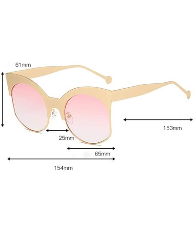 Womens Irregular Round Shape Rapper Sunglasses Vintage Retro Large Frame Fashion Eyewear Unisex - E - CQ18TLY2W8R $5.83 Round