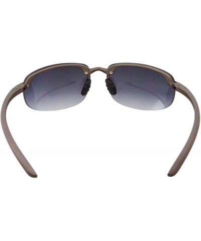 Mens Rimless Bifocal Reading Sunglasses Sports Wrap Reader Glasses - Bronze - CQ182X8LLM7 $9.28 Sport