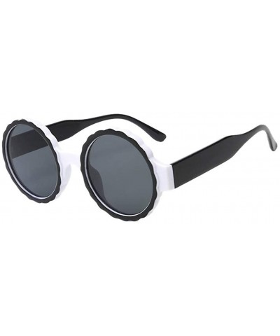 Polarized Sunglasses Round Frame Glasses Women's Fashion Sunglasses - White - CE18TN8QWO4 $5.92 Wrap