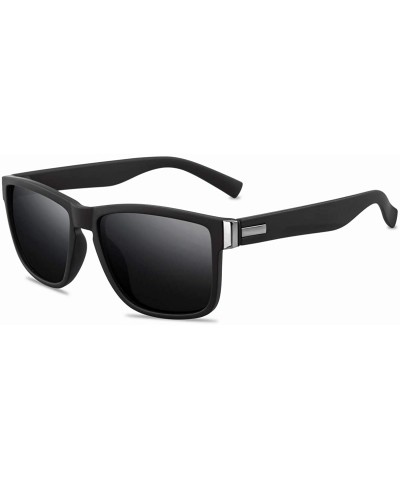 Vintage polarized sunglasses Protection Sunglasses - Black - C0194ONO9OW $6.66 Sport