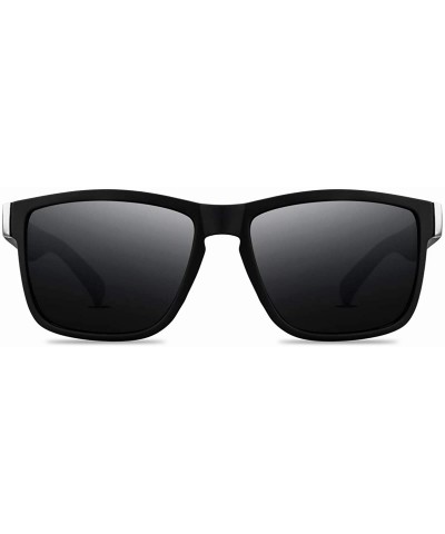 Vintage polarized sunglasses Protection Sunglasses - Black - C0194ONO9OW $6.66 Sport