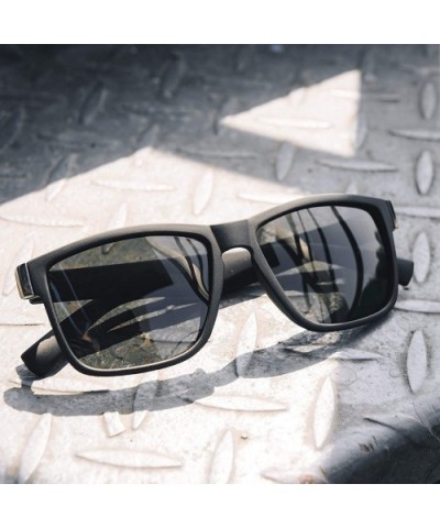 Vintage polarized sunglasses Protection Sunglasses - Black - C0194ONO9OW $6.66 Sport