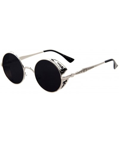 Gothic Steampunk Retro UV Sunglasses - C6124EUE7DT $10.84 Round