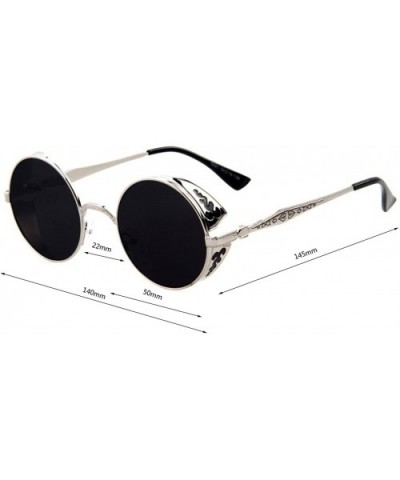 Gothic Steampunk Retro UV Sunglasses - C6124EUE7DT $10.84 Round