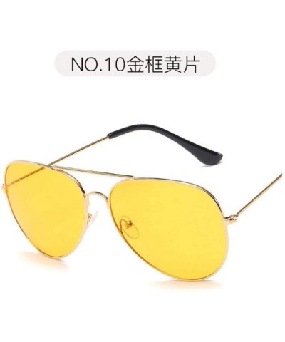 New Fashion Tinted Color Lens Ladies Round Sunglasses Men Women Retro Yellow Red Vintage Tiny Sun Glasses - 10 - CN198ZSNUM9 ...