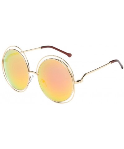 UV 400 Sunglasses - Fashion Men Womens Retro Vintage Round Frame Glasses (G) - G - C018E4TGDE9 $7.72 Aviator