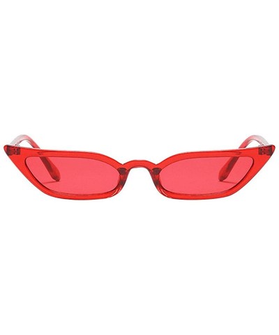 Women Vintage Cat Eye Sunglasses Retro Small Frame UV400 Eyewear Fashion Candy Colored Goggles - Red - CQ18RKCTHHD $5.41 Over...