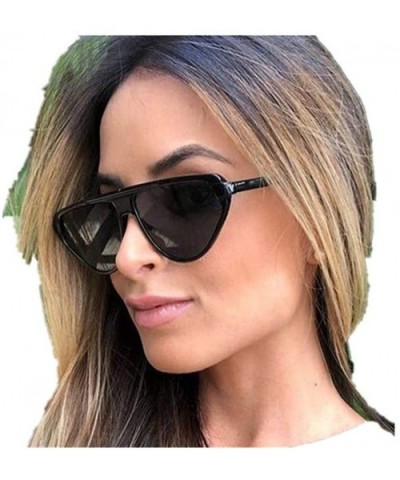 Unisex Fashion Sunglasses-Retro Eyewear Vintage Eye Radiation Protection - Black - CI18Q5NG449 $6.06 Rectangular