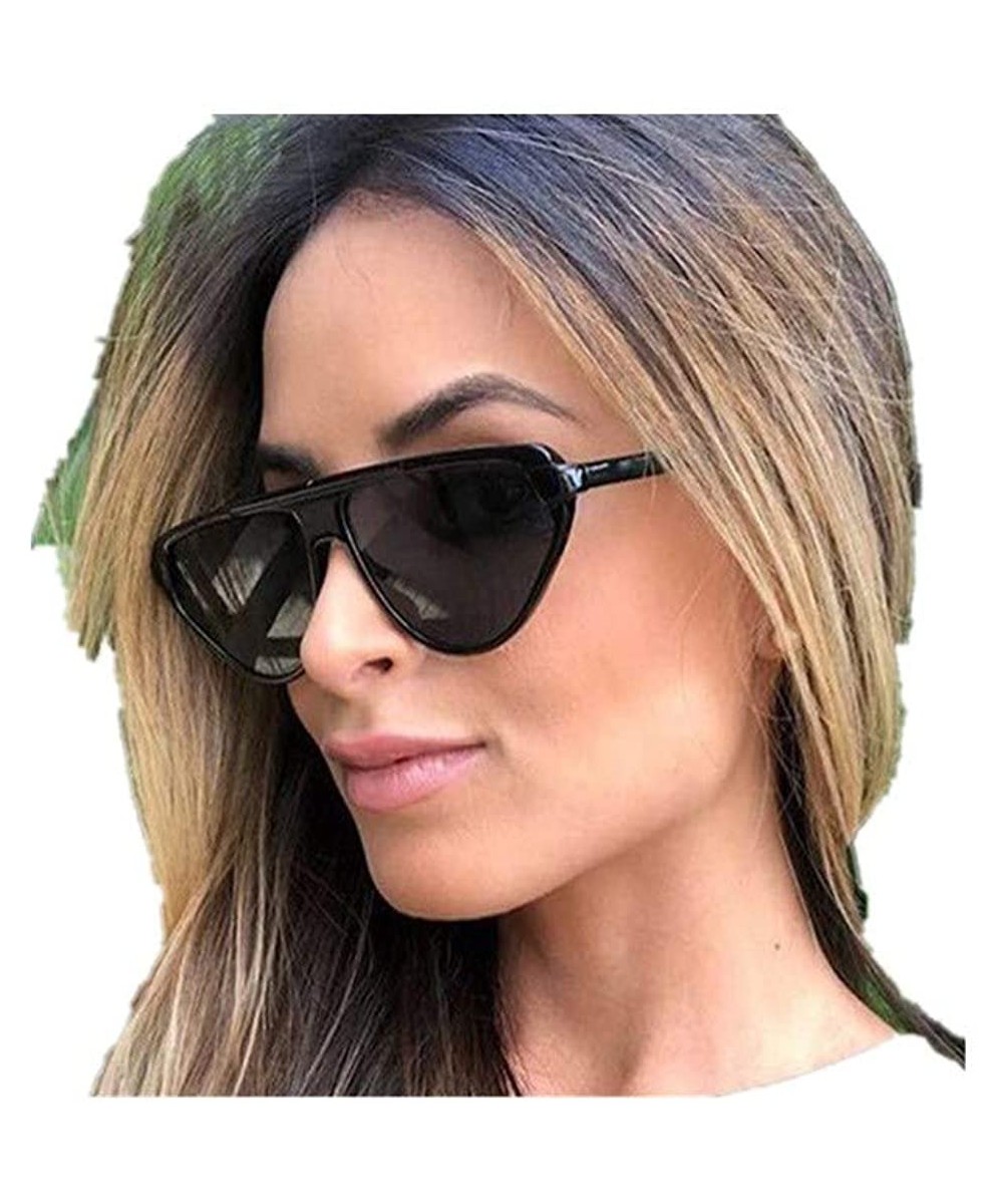 Unisex Fashion Sunglasses-Retro Eyewear Vintage Eye Radiation Protection - Black - CI18Q5NG449 $6.06 Rectangular