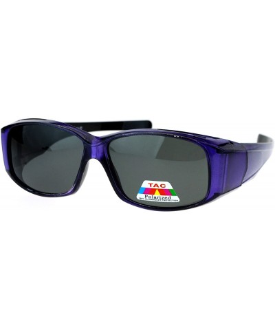 Womens Polarized Lens Lightweight 60mm Fit Over Sunglasses - Purple - C712MY588Y6 $8.53 Rectangular