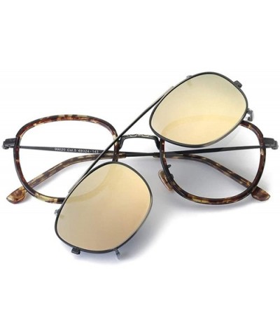 Sunglasses square sunglasses multi purpose equipped - Gold Frame Dark Green - C818X9IWLY3 $53.85 Square