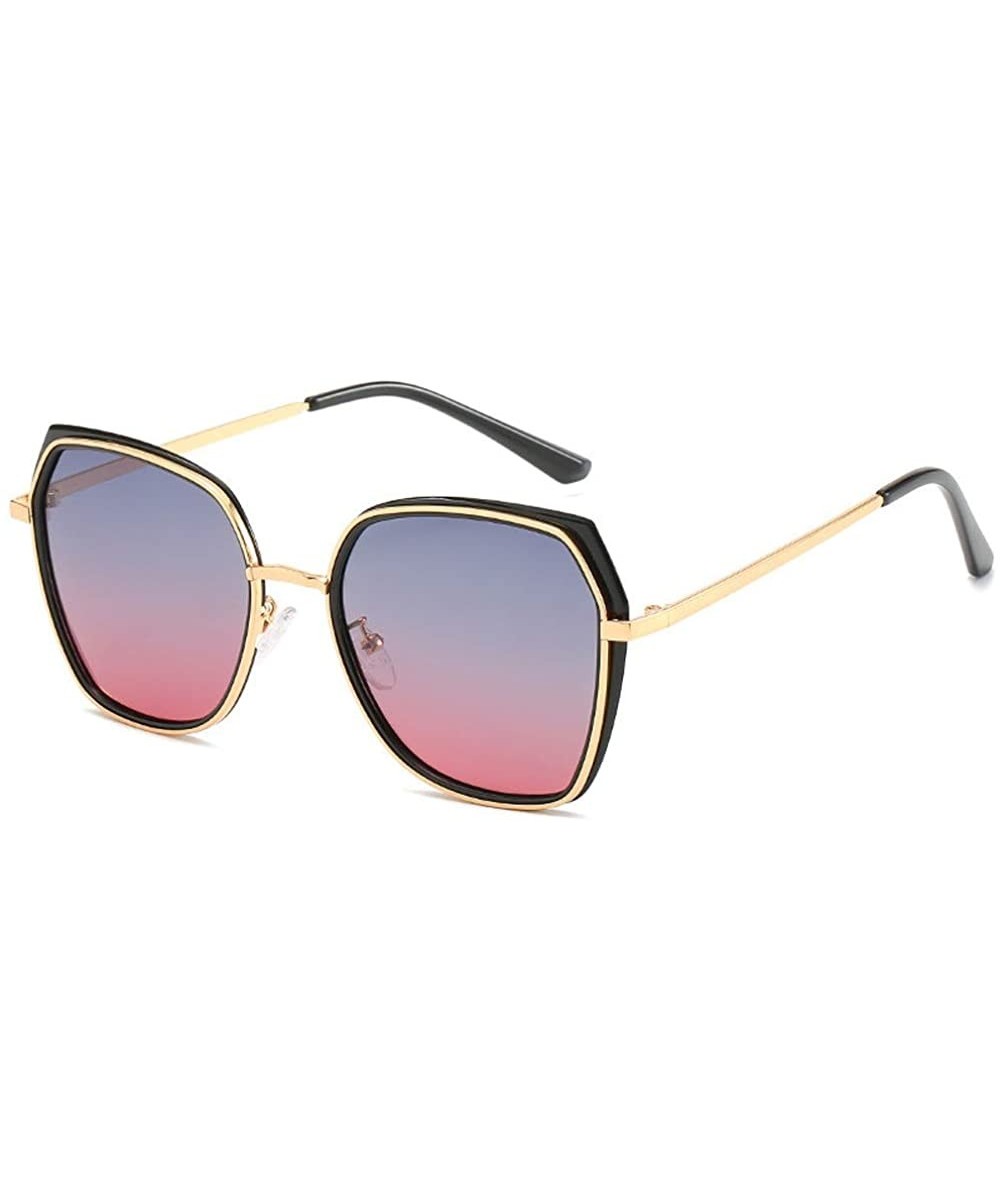 Glasses Fashion Sunglasses With The Same Type Of Delicate All-In-One Polarized Sunglasses Women - CB18TILR3L2 $9.53 Goggle