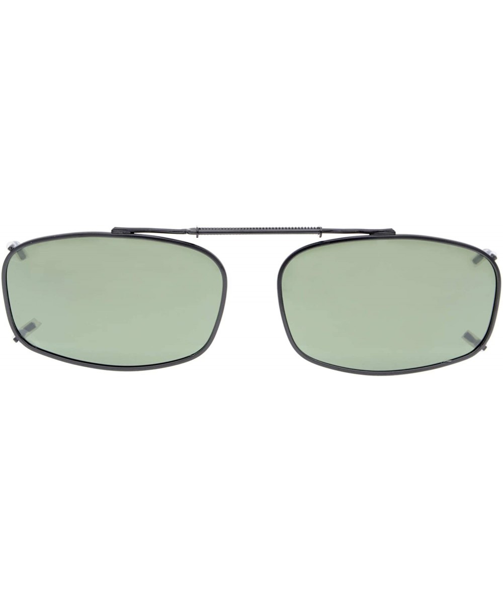 Metal Frame Rim Polarized Lens Clip On Sunglasses 55mm Wide x 36mm Height Millimeters - C62-g15 - C118ITRDS93 $13.00 Round