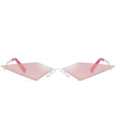 Fashion Irregular Design Sunglasses Vintage - Pink - CD196I9LM5D $7.46 Cat Eye