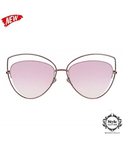 Womens Cat Eye Mirror Fashion Sunglasses (Pink) - C3188TYCRYR $11.23 Square