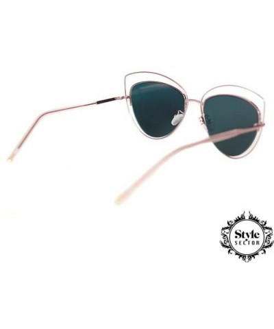 Womens Cat Eye Mirror Fashion Sunglasses (Pink) - C3188TYCRYR $11.23 Square
