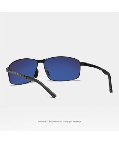 Polarized Sunglasses for Men Classic Rectangular Lens Alloy Frame for Driving Fishing Golf UV400 Protection - C118A0SD7EZ $11...